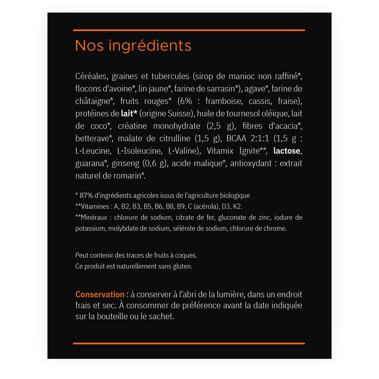 Catalyst Ignite : nutrition complète pré-sport