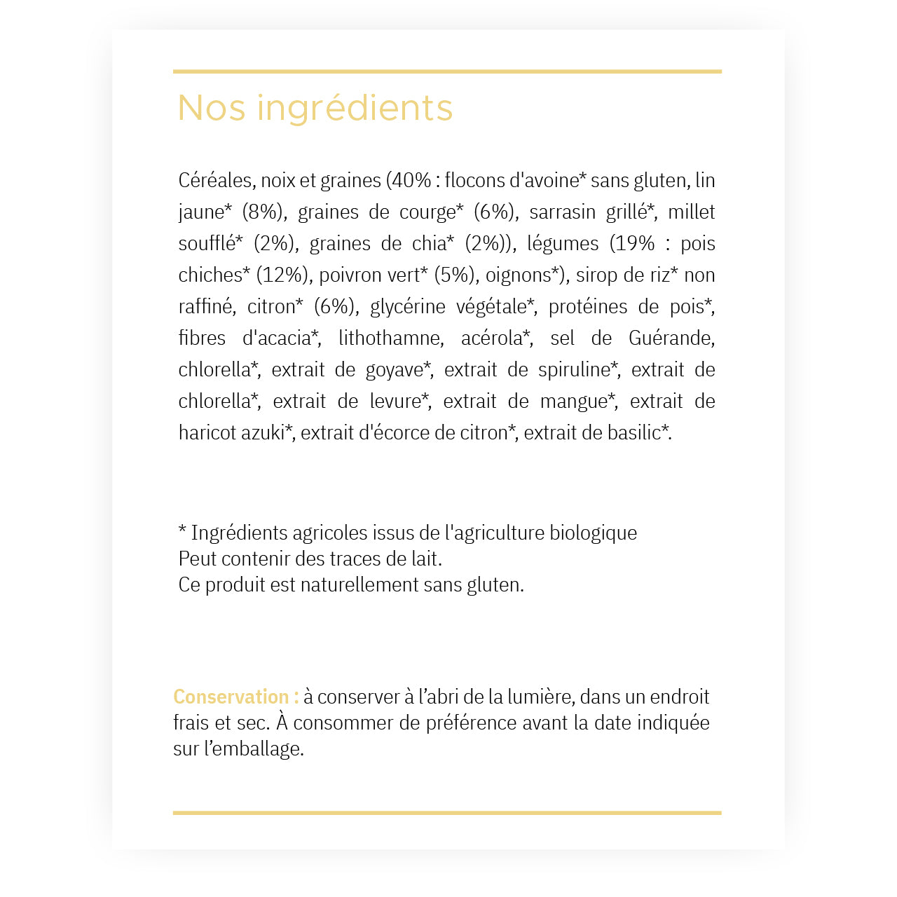 Daily - Barre Pois Chiches - Bio